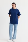 Laci Çizgili Oversize Tişört 4447A