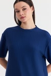 Laci Çizgili Oversize Tişört 4447A