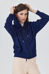 Laci Fermuarlı Kapüşonlu Şerit Detaylı Sweatshirt 3045