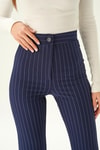 Laci Geniş Paça Çizgili Pantolon 6912A