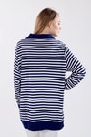 Laci İnce Çizgi Polo Yaka Tunik 5345