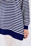 Laci İnce Çizgi Polo Yaka Tunik 5345