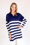 Laci Polo Yaka Çizgili Tunik 5340