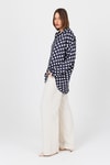 Laci Puantiye Desen Oversize Saten Gömlek 9411