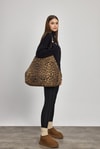 Leopar Leopar Desen Omuz Çantası 2513