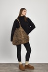 Leopar Leopar Desen Omuz Çantası 2513