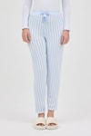 Mavi Çizgi Desenli Lastik Bel Kadın Pijama Altı 4527