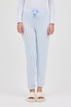 Mavi Çizgi Desenli Lastik Bel Kadın Pijama Altı 4527