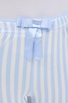 Mavi Çizgi Desenli Lastik Bel Kadın Pijama Altı 4527