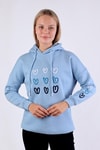 Mavi Kalp Nakışlı Sweat 9154M