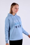Mavi Kalp Nakışlı Sweat 9154M
