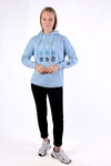 Mavi Kalp Nakışlı Sweat 9154M