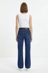 Mavi Kemerli Likralı Jean 3043