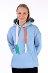 Mavi Renkli İpli Kapüşonlu Sweat 9173M