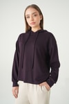 Mürdüm Şerit Detay Sweat 8308A