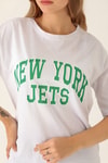 New York Jets Yazılı Tişört - 1544 Beyaz