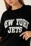 New York Jets Yazılı Tişört - 1544 Siyah