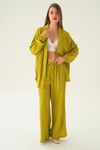 Olive Yeşili Kimono Pantolon Takım 6657A