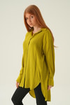 Olive Yeşili Oversize Gömlek 6644-1