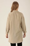 Önü Düğmeli Tunik - 6803A Bej