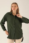 Önü Düğmeli Tunik - 6803A Haki