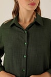 Önü Düğmeli Tunik - 6803A Haki