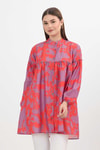 Orange Desenli Kol Lastikli Tunik 4366A