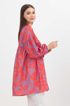 Orange Desenli Kol Lastikli Tunik 4366A