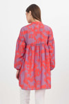 Orange Desenli Kol Lastikli Tunik 4366A