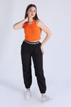 Orange Fitilli Crop Kadın Atlet 1312