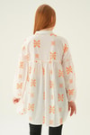 Orange Hakim Yaka Desenli Tunik 6853A