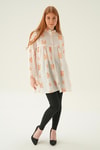Orange Hakim Yaka Desenli Tunik 6853A