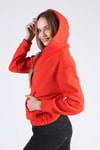 Orange Oversize Fermuarlı Sweat 8125M
