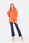 Orange Yaka Fermuarlı Kazak 1165