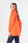 Orange Yaka Fermuarlı Kazak 1165