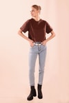 Oversize Kısa Tişört - 9408 Acı Kahve