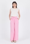 Pembe  %100 Pamuk Müslin Palazzo/Bol Paça Pantolon 8056A