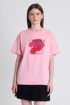 Pembe %100 Pamuk Yazı Baskılı Tişört 2150-15M