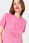 Pembe Ayı Kabartmalı Tişört 25226