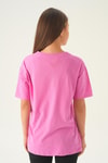 Pembe Baskılı Oversize Tişört 1716