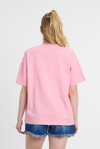 Pembe Çiçek Nakışlı Tişört 2150-21M