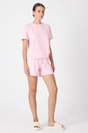 Pembe Çizgili Şortlu Pijama Takımı 3411