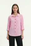 Pembe Fakir Kol Oversize Gömlek 4143