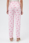 Pembe Fiyonk Desenli Lastik Bel Kadın Pijama Altı 4528