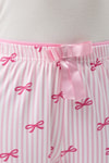 Pembe Fiyonk Desenli Lastik Bel Kadın Pijama Altı 4528