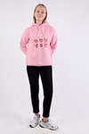 Pembe Kalp Nakışlı Sweat 9154M