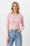 Pembe Kol Kurdele Detaylı Bluz 8232A