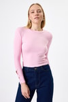 Pembe Kol Kurdele Detaylı Bluz 8232A