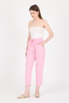 Pembe Müslin %100 Pamuk Beli Lastikli Pantolon 8055A