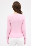 Pembe Premium/Viskoz Yumuşak Kumaşlı Parmak Geçmeli Crop Bluz 8162A